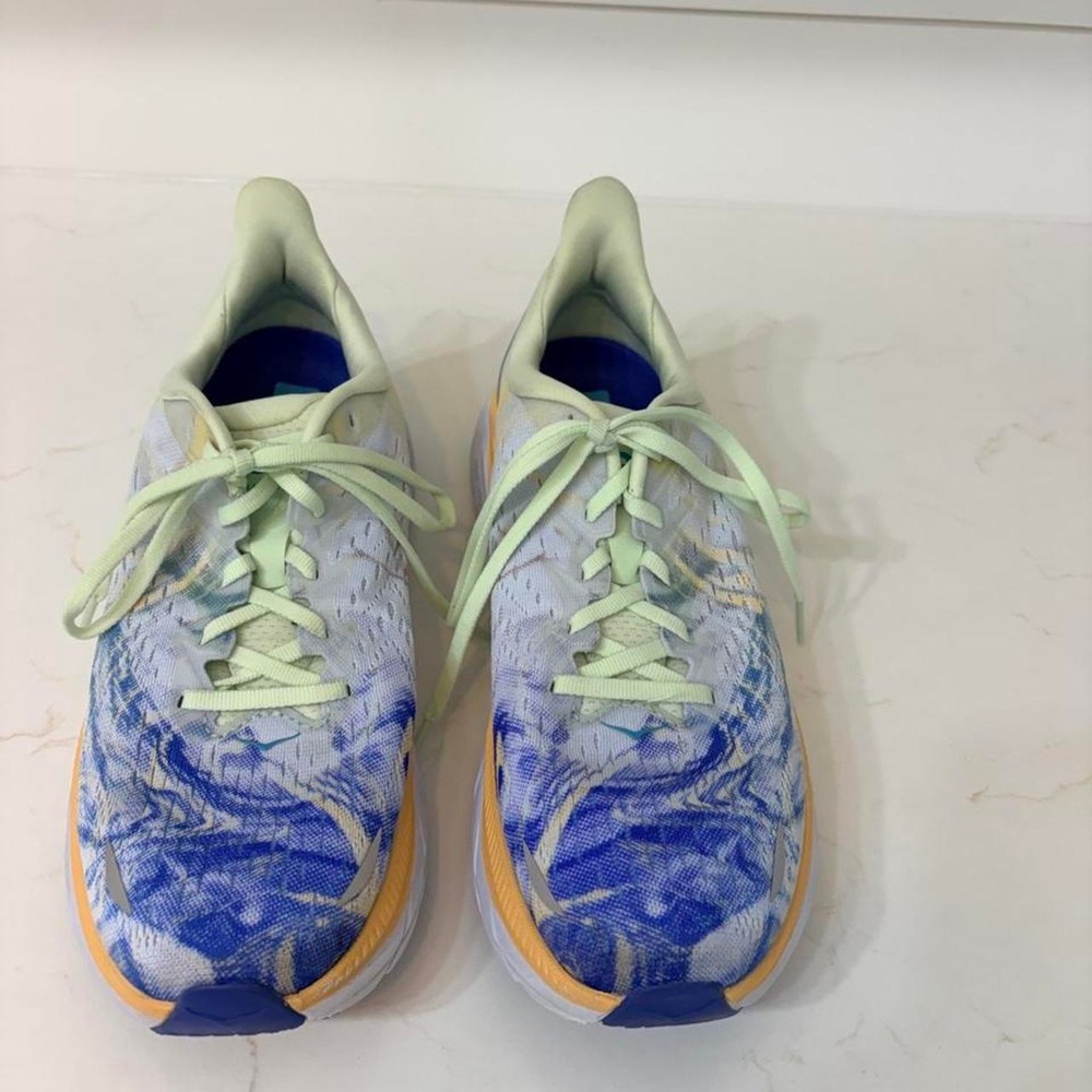 Hoka One One Women's Sneakers In Blue And Yellow Sz 8.5